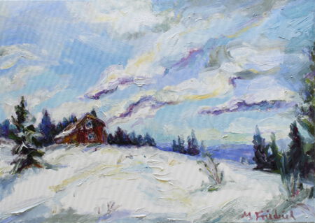 Mandy Friedrich: Schiefes_Haus_im_Schnee_Kl_Fichtelberg